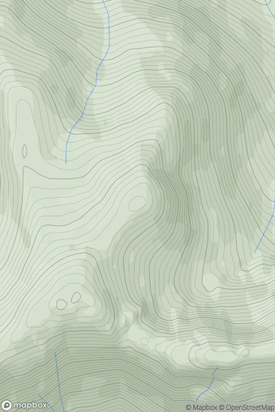 Thumbnail image for Stob Dubh [Loch Leven to Rannoch Station] showing contour plot for surrounding peak